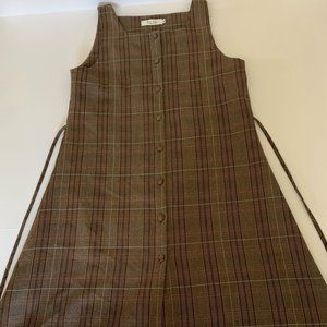 ELIG Brown Plaid Dress Size Medium